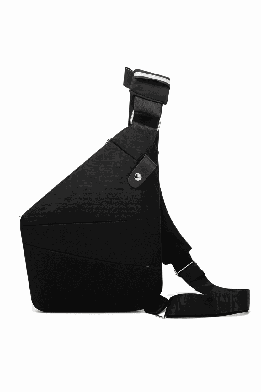 Sac bandoulière poitrine pratique et compact porté confortablement en travers du corps pour déplacements quotidiens et voyages