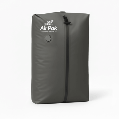 Sac de compression sous vide 17L pour réduire volume vêtements et optimiser espace bagages, disponible en noir, gris et kaki.