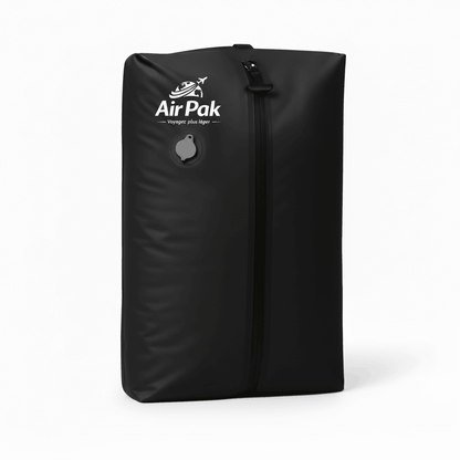 Sac de compression sous vide 17L pour réduire volume vêtements, disponible en noir, gris, kaki